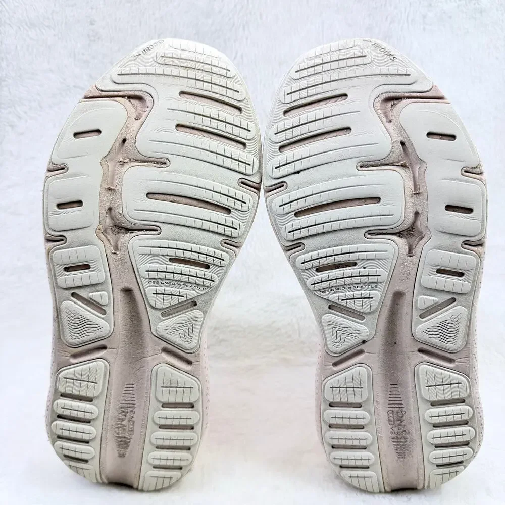 Brooks Ghost Max Womens Running Shoes Crystal Gray Tuscany Size 10 Athletic Shoe